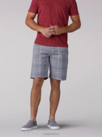 Lee Men Extreme Motion Short Iron Plaid Clothing 480T1117