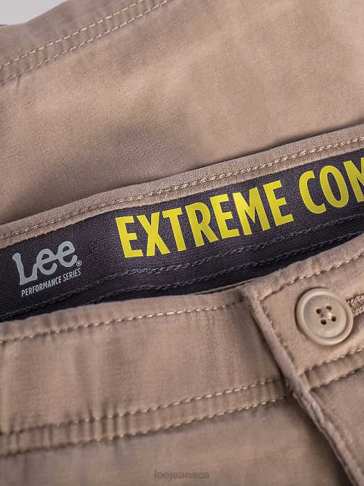 Lee Men Extreme Motion Short Original Khaki Clothing 480T1077 - Image 4