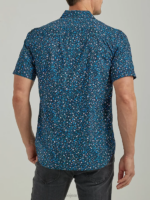 Lee Men Extreme Motion Short Sleeve Floral Worker Shirt Rivet Navy Floral Print Clothing 480T898 - Image 2