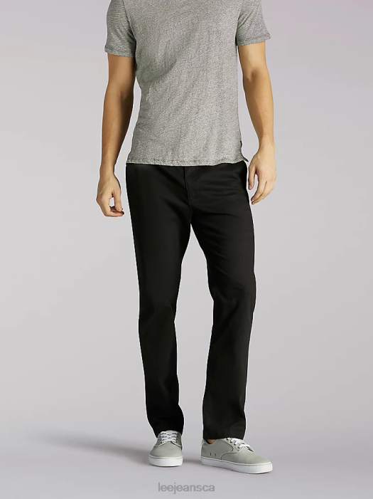 Lee Men Extreme Motion Slim Fit Khaki Pant Black Clothing 480T763 - Image 1