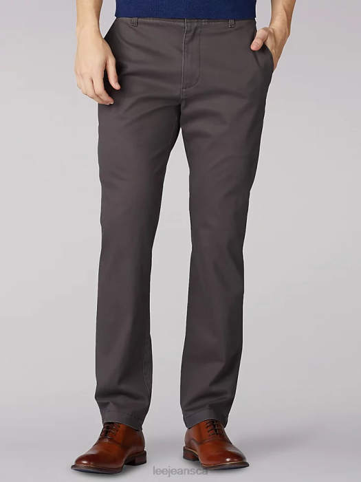 Lee Men Extreme Motion Slim Fit Khaki Pant Dark Grey Clothing 480T764 - Image 1