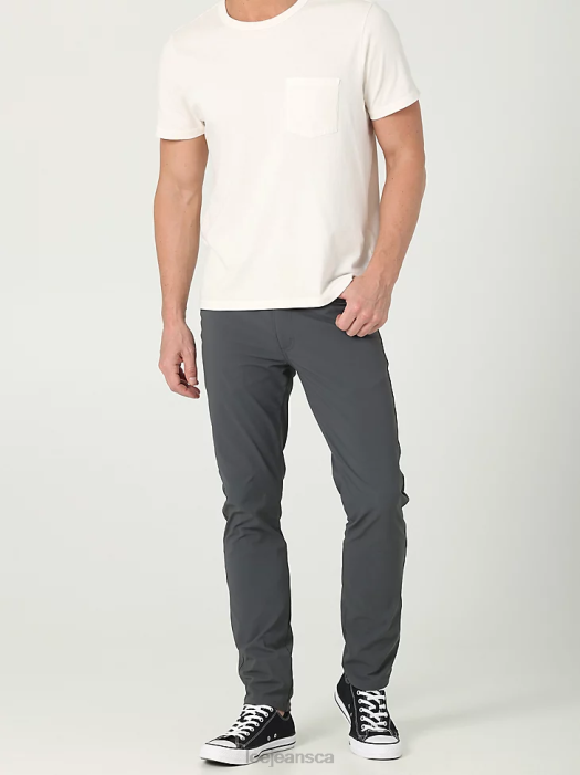 Lee Men Extreme Motion Slim Fit Synthetic Pant Charcoal Clothing 480T711 - Image 1