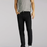 Lee Men Extreme Motion Slim Straight Leg Jeans Black Clothing 480T550