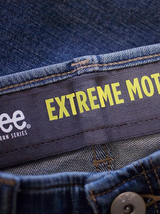 Lee Men Extreme Motion Straight Fit Tapered Leg Jeans Black Clothing 480T525 - Image 5