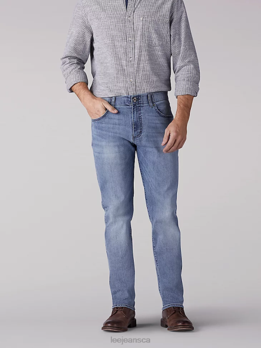 Lee Men Extreme Motion Straight Fit Tapered Leg Jeans Theo Clothing 480T527 - Image 1