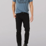 Lee Men Extreme Motion Super Soft Straight Fit Twill Jean Union-Alls Black Clothing 480T642