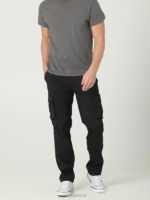 Lee Men Extreme Motion Synthetic Cargo Straight Fit Pant Black Clothing 480T825