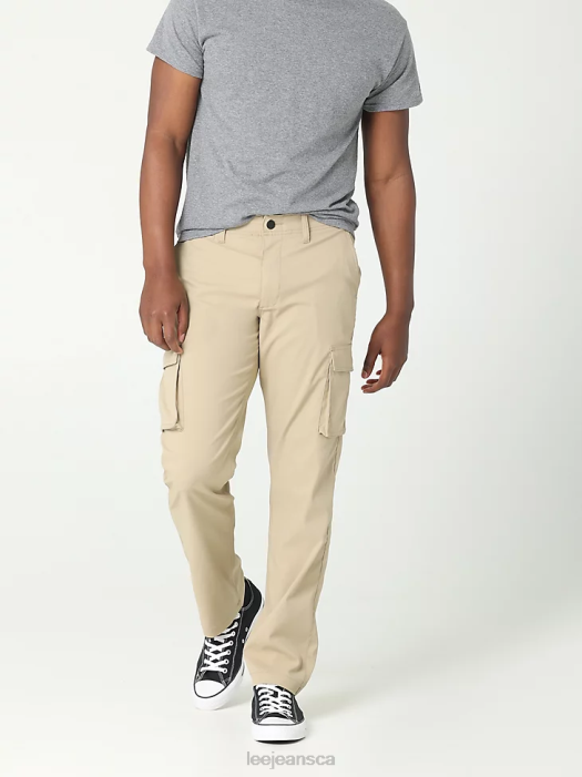 Lee Men Extreme Motion Synthetic Cargo Straight Fit Pant Kansas Khaki Clothing 480T826 - Image 1