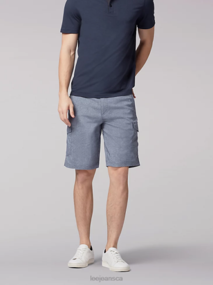 Lee Men Extreme Motion Tech Cargo Short Dark Denim Heather Clothing 480T1034
