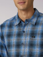 Lee Men Heritage All Purpose Plaid Button Down Shirt Charcoal Clothing 480T944 - Image 3