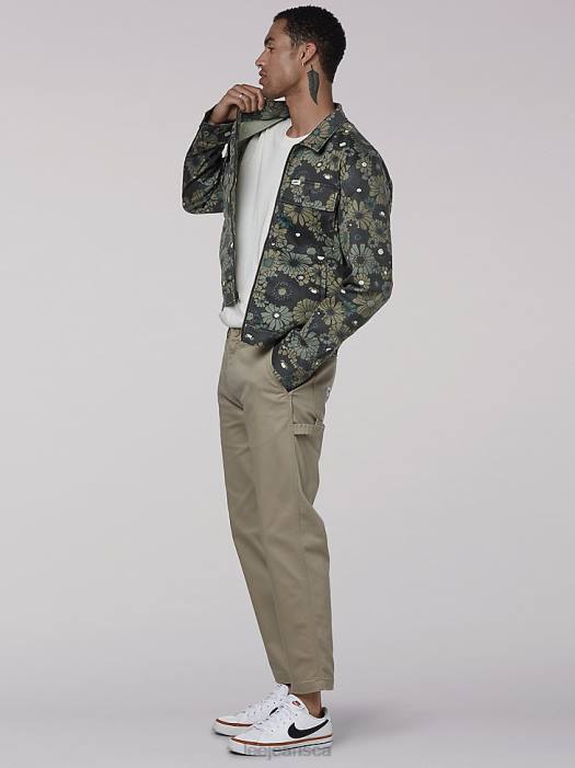 Lee Men Heritage Chetopa Boxy Jacket Green Floral Clothing 480T1145 - Image 4