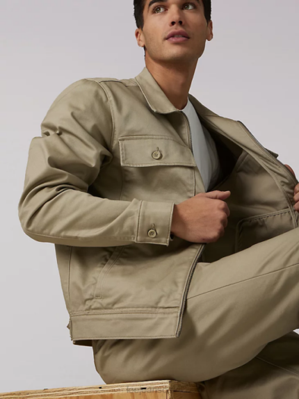 Lee Men Heritage Chetopa Boxy Jacket KC Khaki Clothing 480T1146