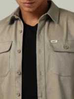 Lee Men Heritage Chetopa Double Pocket Button Down Shirt KC Khaki Clothing 480T952 - Image 3