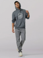 Lee Men Heritage Graphic Crafted With Purpose Hoodie Charcoal Gray Clothing 480T956 - Image 3