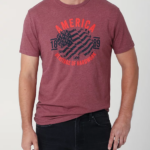 Lee Men Heritage Hardwork Graphic Tee Burgundy Heather Clothing 480T843