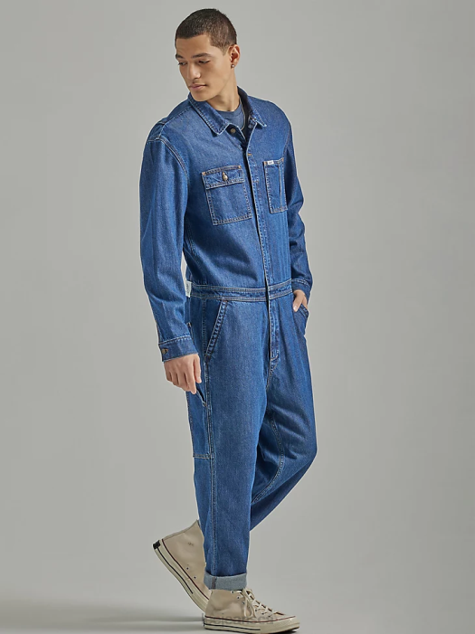 Lee Men Heritage Loose Union-Alls Mid Wash Clothing 480T1148 - Image 3