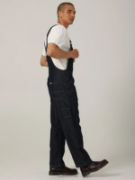 Lee Men Heritage Relaxed Fit Carpenter Bib Overall Dark Rinse Clothing 480T1149 - Image 3