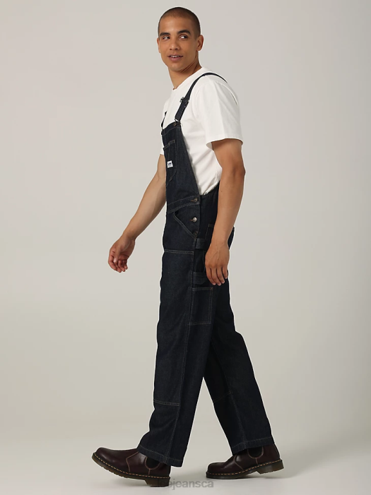 Lee Men Heritage Relaxed Fit Carpenter Bib Overall Dark Rinse Clothing 480T1149 - Image 4