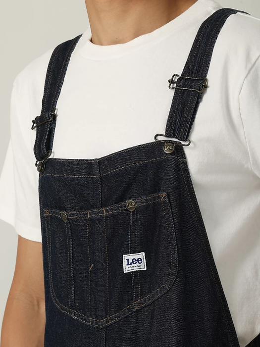 Lee Men Heritage Relaxed Fit Carpenter Bib Overall Dark Rinse Clothing 480T1149 - Image 5