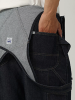 Lee Men Heritage Relaxed Fit Carpenter Bib Overall Dark Rinse Clothing 480T1149 - Image 7