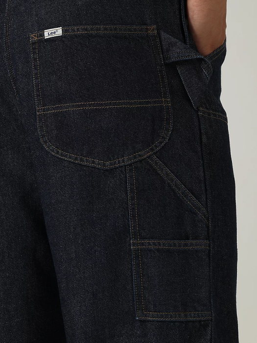 Lee Men Heritage Relaxed Fit Carpenter Bib Overall Dark Rinse Clothing 480T1149 - Image 8