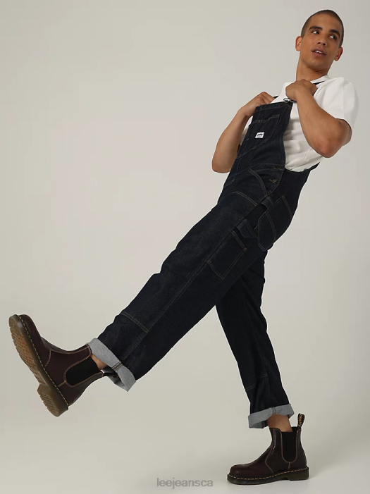 Lee Men Heritage Relaxed Fit Carpenter Bib Overall Dark Rinse Clothing 480T1149 - Image 10