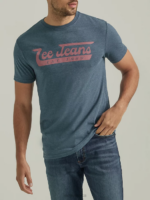 Lee Men Jeans Graphic Tee Midnight Navy Heather Clothing 480T858
