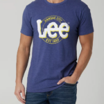 Lee Men Kansas City Graphic Tee Denim Heather Clothing 480T853