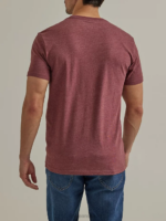 Lee Men Legendary Denim Graphic Tee Burgundy Heather Clothing 480T859 - Image 2