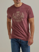 Lee Men Legendary Denim Graphic Tee Burgundy Heather Clothing 480T859