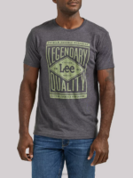 Lee Men Legendary Quality Graphic Tee Charcoal Clothing 480T874