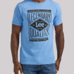 Lee Men Legendary Quality Graphic Tee Prep Blue Clothing 480T872