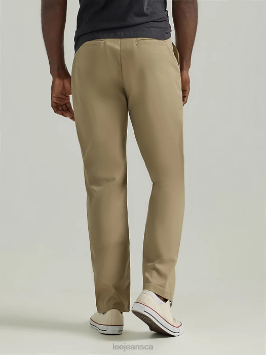 Lee Men Legendary Relaxed Straight Flat Front Pant Khaki Clothing 480T714 - Image 3