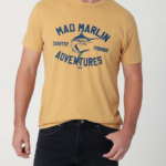Lee Men Mad Marlin Graphic Tee Pale Gold Clothing 480T852