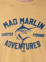 Lee Men Mad Marlin Graphic Tee Pale Gold Clothing 480T852 - Image 3