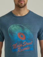 Lee Men Main Street Records Graphic Tee Midnight Navy Clothing 480T881 - Image 3