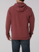 Lee Men Militaristic Logo Hoodie Burgundy Heather Clothing 480T954 - Image 2