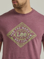 Lee Men Not The Few Graphic Tee Boysenberry Clothing 480T867 - Image 3