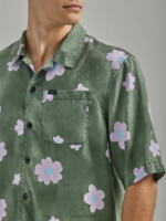 Lee Men Oversized Floral Shirt Fort Green Floral Clothing 480T893 - Image 4