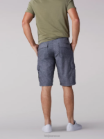 Lee Men Performance Cargo Short (Big&Tall) Grey Heathered Plaid Clothing 480T1000 - Image 2