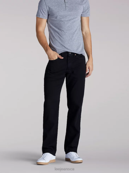 Lee Men Premium Select Regular Straight Leg Jeans Double Black Clothing 480T629