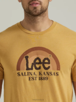 Lee Men Rainbow Graphic Tee Pale Gold Clothing 480T841 - Image 3