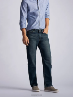 Lee Men Regular Fit Straight Leg Jeans Quartz Stonewash Clothing 480T543 - Image 3