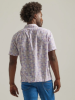 Lee Men Relaxed Fit Floral Resort Shirt Foggy Gray Clothing 480T899 - Image 2