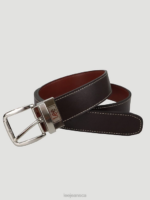 Lee Men Reversible Stitched Leather Belt Brown Cognac Accessory 480T1159