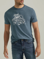 Lee Men Road Trip Graphic Tee Midnight Navy Heather Clothing 480T856