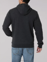 Lee Men Service Patch Hoodie Jet Black Clothing 480T955 - Image 2