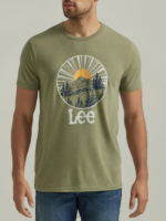 Lee Men Shining Hill Graphic Tee Deep Lichen Green Clothing 480T842