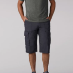 Lee Men SUR Belted Cargo Shorts Anthracite Clothing 480T1020