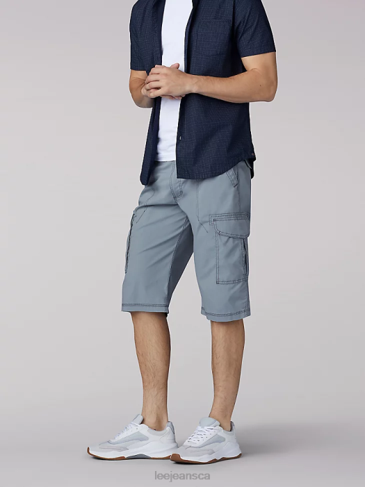 Lee Men SUR Belted Cargo Shorts Storm Grey Clothing 480T1024 - Image 3